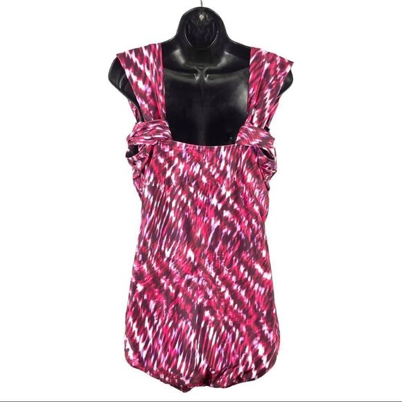 Tropiculture Sweetheart Crossover Tummy Control Sphinx Pink Print One Piece US22 - Picture 4 of 9